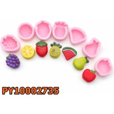 Poyrish PY10002735 - Silikon Kalıp Mum Kalıbı - 7li Meyve Seti