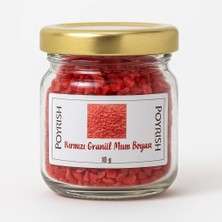 Poyrish Kırmızı Granül Mum Boyası 10 gr