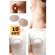 Munico 10 Çift Şeffaf Silikon Göğüs Ucu Gizleyen Ped Bayanlara Özel Sütyensiz Giysiler Için