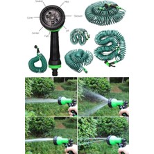 Munico 15 Metre Kaliteli Teleskopik Yay Hortum Boru Sulama Araba Yıkayıcı ile Bahçe Sulama Spirel Hortum