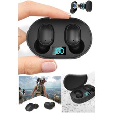 Munico Kapaklı Şarj Kutulu Otomatik Bağlancı Kurulabilir Bluetooth Kulaklık Siyah Dots Pro Spor Sürüş Için