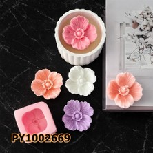 Poyrish 1189 - Silikon Kalıp Mum Kalıbı - Çiçek Mum