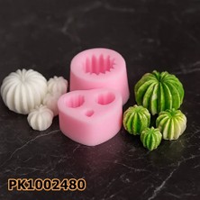 Poyrish 1136 - Silikon Kalıp Mum Kalıbı - Kaktüs 4'lü Set