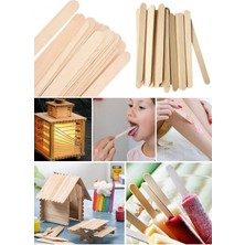 Munico 50 Adet Ahşap Dondurma Çubukları Gıda Sınıfı Zanaat Dondurma Çok Amaçlı Ahşap Çubuklar Kalıp Çubuğu