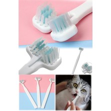 Munico Manual Diş Fırçası Köpek Kedi Diş Bakımları Için Tüm Tarafları Temizleyen Ergonomik Çift Başlıklı