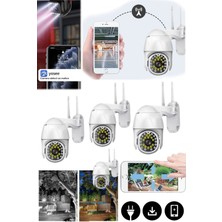 Munico 3 Adet Güvenlik Amaçlı Hareket Algılayıcı Gece Görüşlü LED Işyeri Ofis Restorant Için Uygun Hd Wifi