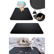 Munico 60 x 40 cm Çift Katmanlı Kedi Kumu Matı Evcil Hayvan Su Geçirmez Düşen Kum Su Geçirmez Ped Paspas #3