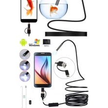 Munico 2 Metre Profesyonel Endoskop Kamera Arama Motor Içi Su Geçirmez Aralara Girebilen Tesisat Kamerası