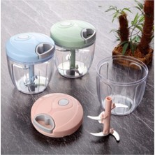 UltraMint Büyük Boy 5 Bıçaklı Rondo Ipli Sebze Doğrayıcı El Blender