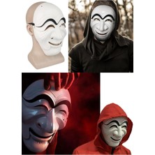 Munico La Casa De Papel Kalamar Maskesi Salvador Dali Tarzı Tam Yüz Maskesi Çocuklar ve Yetişkinlere Uyumlu