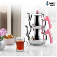 UltraMint Mini Pembe Çelik Çaydanlık, Şık ve Dayanıklı Tasarım