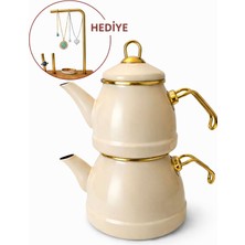 UltraMint Vintage Emaye Çaydanlık, Şık ve Dayanıklı Mutfak Gereci