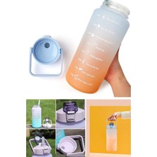 Munico 2 Litre Büyük Boy Tatlı Hediyelik Sağlıklı Motivasyonel Zaman Işaretleyici Günlük Motivasyon Suluk