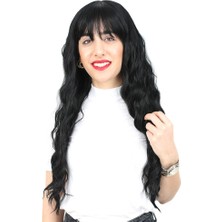 DS LLC Ieg™ Perçemli Uzun Su Dalgası Fiber Sentetik Peruk- Siyah DSLLC-RSİEG248