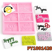 Poyrish PY1001420 - Silikon Kalıp Mum Kalıbı - 6lı Küçük Etiket