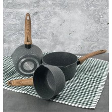 UltraMint Şık Mermer Desenli 3'lü Sütlük ve Sosluk Seti, Modern ve Zarif Tasarım