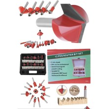 Munico Kesici Shank Freze Kesiciler ve Pro Ahşap Gravür Router Marangozlar Set Hobi Parça  Kaliteli Malzeme