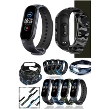 Munico 5/6 Mi Için Ordu Kordon Bileklik Xiaomi Band Kamuflaj Olmayan Silikon Kamuflaj   ile Pratik Kullanım