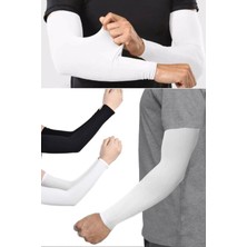 Munico 1 Çift Unisex Spor Kol Kapakları Ince Kullanışlı Buz Ipek Kolluk Tüm Bedenlere Uyumlu Viskon Kolluk