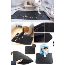 Munico 30 x 22 cm Çift Katmanlı Kedi Kumu Matı Evcil Hayvan Su Geçirmez Düşen Kum Su Geçirmez Ped Paspas #2