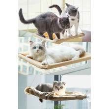 Munico Evcil Hayvan Pencereye Asılabilir Yatak Kedi Yatağı Vantuzlu 15 kg Kapasiteli Kedi Salıncağı Keyif