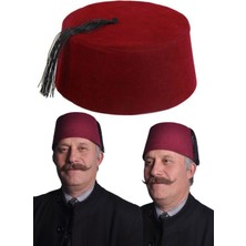Munico Osmanlı Türk Fesi Bordo Kaliteli Bordo Renk Osmanlı Fesi Şapkası Osmanlı Fesi Şapkası Ottoman Empire