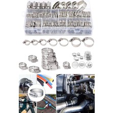 Munico 5 Ebat 10 Adet Ayarlı Metal Kelepçe Seti Solucan Tahrik Hortum Kelepçesi Yakıt Borusu Tüp Klipsleri