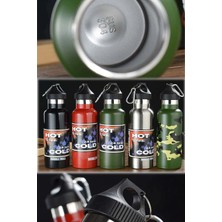 Munico Kamp ve Sporcu Termosu Soğuk & Sıcak Tüm Içeceklere Uyumlu Kancalı 500 ml Bisiklet Yürüyüş Termosu