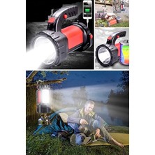 Munico Uzun Menzilli Şarjlı Ultra Parlaklık Komple Aydınlatan El Feneri Kamp Deprem Elektrik Kesintisi LED