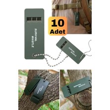 Munico 10 Adet Anahtarlık Yüksek Desibel Pro Hayatta Kalma Düdüğü Frekanslı Düdük Acil Düdük