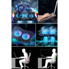 Munico Dizüstü Bilgisayar Soğutucu Soğutma Pedi Ince Taşınabilir USB Destekli 6 Fanlı Yazılmcılara Özel Pro