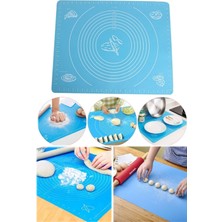 Munico Büyük Boy Çizergeli Hamur Şekillendirme Yoğurma Matı 45 x 65 cm Matı Haddeleme Hamur Matı Şekil Mat