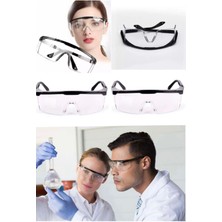 Munico Korumalı Laboratuvar Gözlüğü Şeffaf Ce Belgeli Sağlık Laboratuvar Inşaat Deney Gözlüğü Iş Koruma Pro