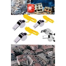 Munico 3 Adet Paslanmaz Çelik Kırılmaz Deprem Bölgeleri Yatak Başı Düdüğü Enkaz Kurtulma Seslenme Düdüğü