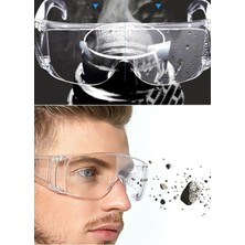 Munico Gözlük Üstüne Takılabilir Iş Güvenlik Gözlüğü Koruyucu Laboratuar Tıp Öğrencisi Gözlük Buğu Önleyici