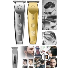 Munico Berberlere Özel 4 Taraklı Uzun Ömürlü Şarj Kapasiteli Saç Sakal Tüm Body Tıraş Makinesi Çelik Pro
