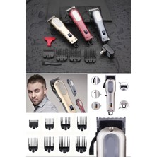 Munico Berber LCD Ekran Kuaförlük Için Şarjlı Profesyonel Saç Kesici Erkek Saç Kesme Makinesi Seti Metal