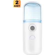 Munico 2 Adet Taşınabilir Buhar Makinesi Taşınabilir Portatif Akıllı Pro Hava Nemlendirici Şarjlı Sprey Püs