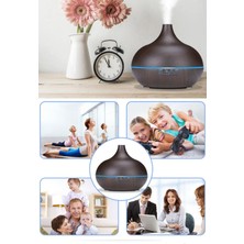 Munico Sağlıklı Nefes Için Koyu Kahverengi 7 LED Aroma Ferahlatıcı Rahatlatıcı Büyük Boy Hava Nemlendirici