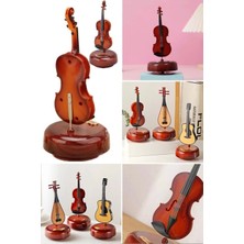 Munico Çocuklar Için Faydalı Müziğe Teşvik Edici Tatlı Müzik Kutusu Elektro Keman Modeli Hareket Edenli