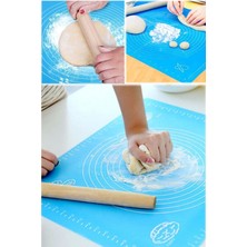 Munico Küçük Boy Çizergeli Hamur Şekillendirme Yoğurma Matı 30 x 40 cm Matı Haddeleme Hamur Matı Şekil Mat