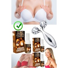 Munico 3 Adet x 100 ml Şekillendirme ve Büyütme Spreyi + 3D Masaj Aleti Göğüs Sıkılaştırıcı Esnetik Göğüs