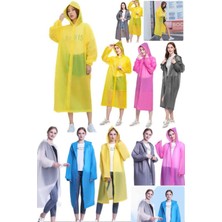 Munico Sarı Kapüşonlu Şık Ceket Su Geçirmez Cebe Sığan Yağmurluk Yağmurluk Plus Unisex Tüm Bedenlere Uyumlu