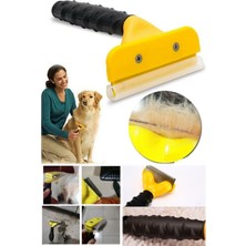 Munico Kedi & Köpek 4.5 cm Tüy Toplayıcı Metal Fırçalı Tarak Küçük Irkları Full Bakım Pet Temizlik Tarağı