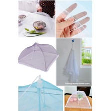 Munico Katlanabilir Gıda Kapağı Büyük Kapasiteli Kumaş Çıkarılabilir Portatif Şemsiye Tarzı Yiyecek Kapağı