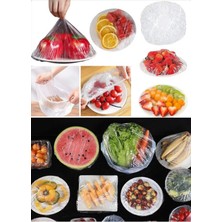 Munico 100'LÜ Depolama Kapakları Kase Elastik Plaka Silikon Kapak Kapağı Yeniden Kullanılabilir Gıda Sarma