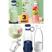 Munico Taze Meyve Parçalayıcı Kablosuz Meyve Taşınabilir 380ML Meyve Suyu Shaker Adet Blender 3 Bardağı