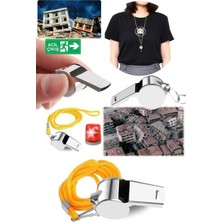 Munico Deprem Yüksek Sesli Metal Düdük S.o.s Hayatta Kalma Düdüğü Kurtulma Adet ve Deprem Acil Durum Düdük