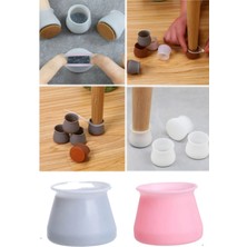 Munico 8 Parça Aşınmaya Dayanıklı Silikon Ayaklar Kaymaz Ped Sandalye Bacak Kapakları Zemin Koruyucu Masalı