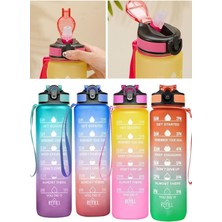 Munico 1 Litre Su Şişesi Motivasyonel Spor Su Şişesi Sızdırmaz Şişeleri Açık Seyahat Spor Salonu Fitness